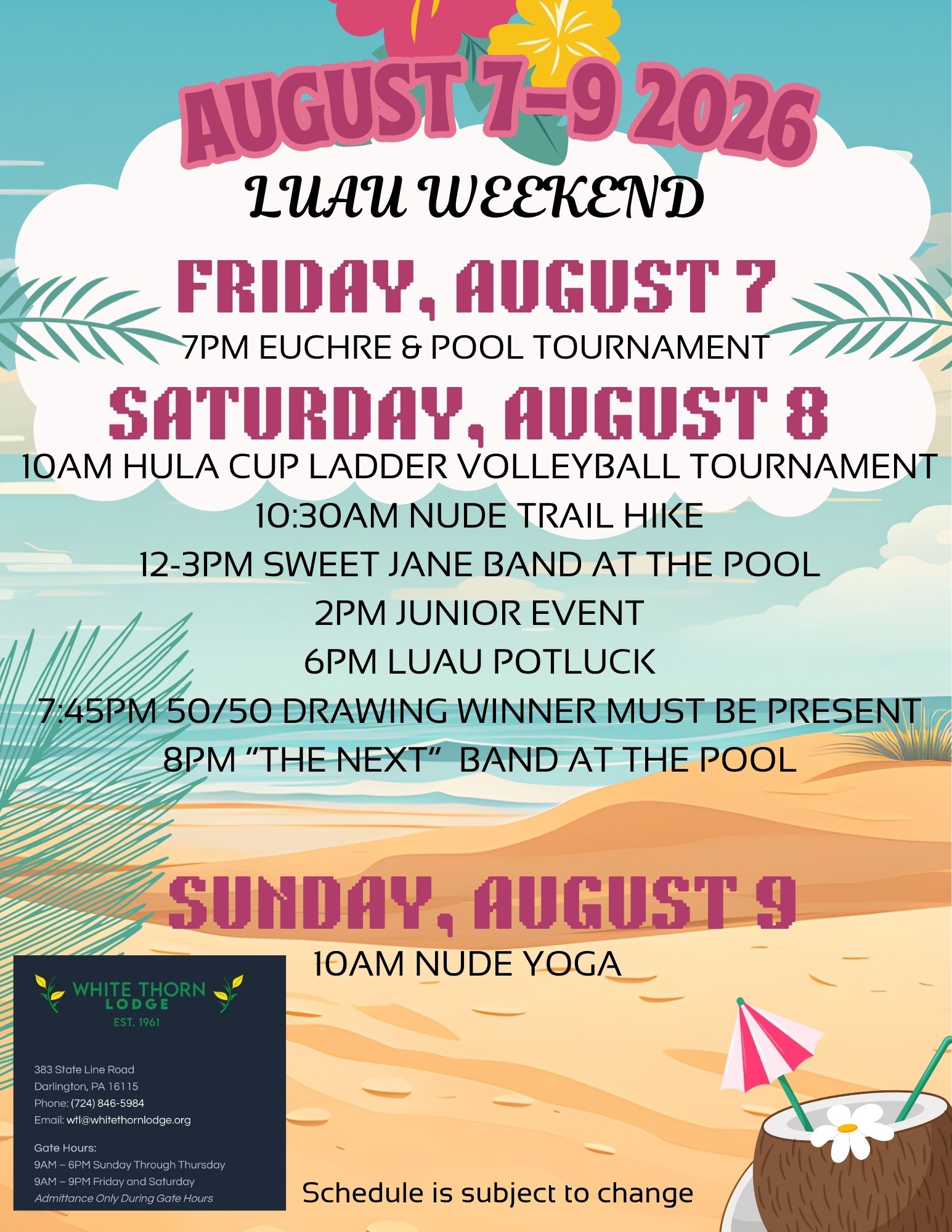 12AUGUST 7-9 2026