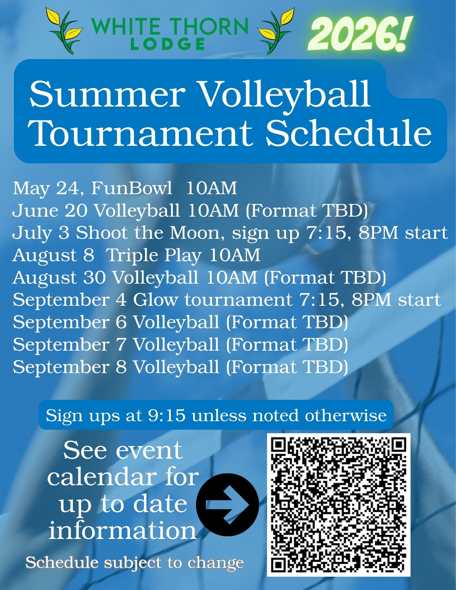 WTL 2026 Volleyball Schedule